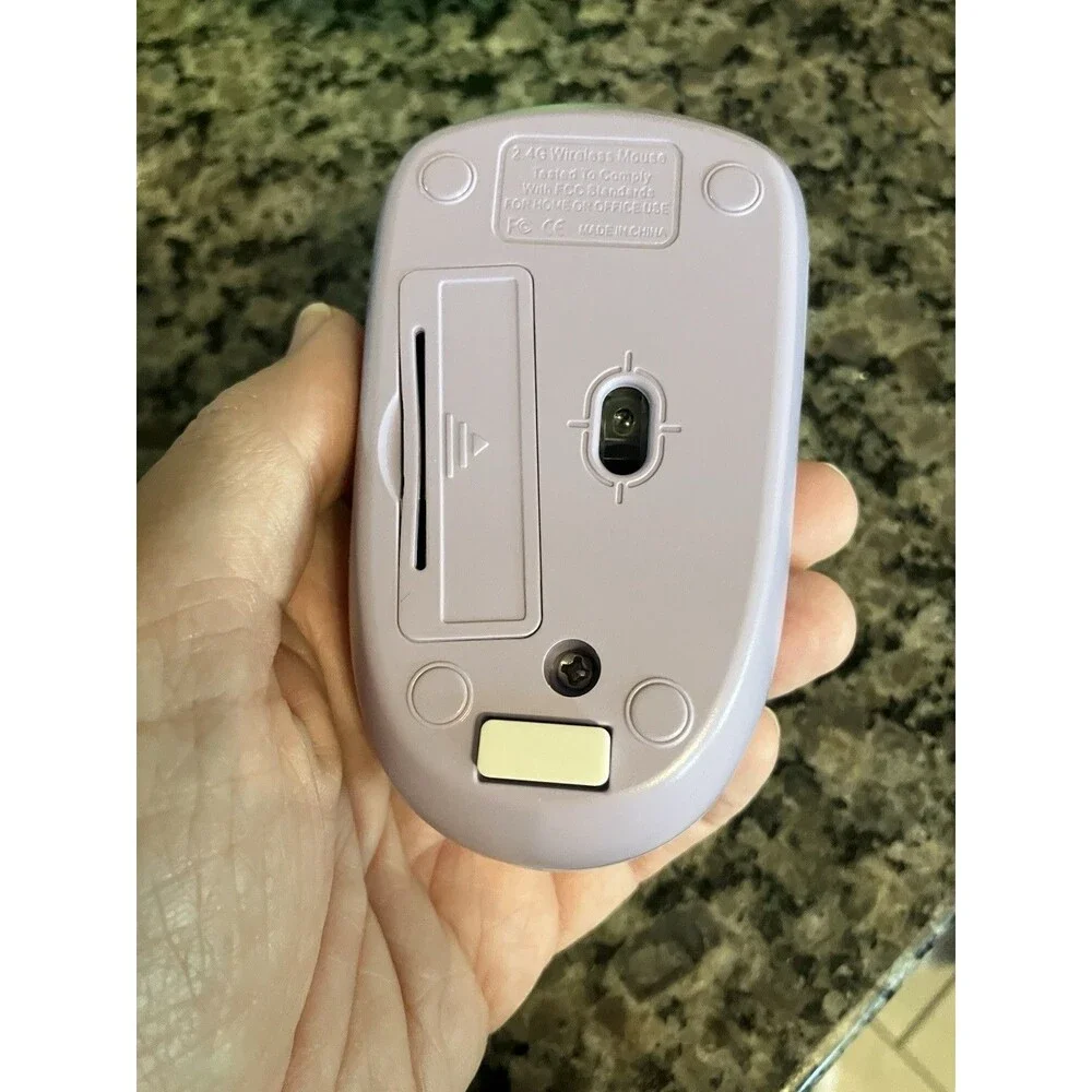 purple wireless keyboard and mouse